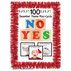 December YES/NO Mini Question Cards for Autism and Language Development